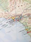 Map of Los Angeles in California
