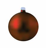 A single isolated red Christmas ball