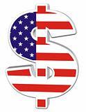 3D Dollar with US Flag