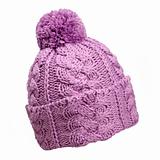 violet woolen hat