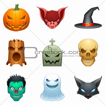 Vector halloween characters.