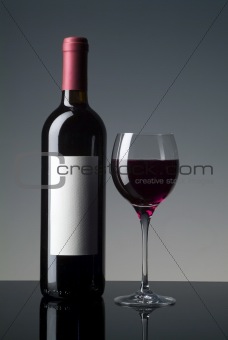 bottle and wine glass