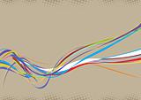 abstract rainbow wave line background