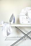 Still life of laundry on ironing board 