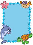 Frame with sea animals 1