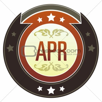 April Month on Brown Button
