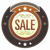 Word Sale on Brown Button