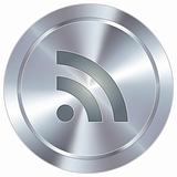 RSS Feed Icon on Silver Button