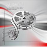 vector background with a reel of film