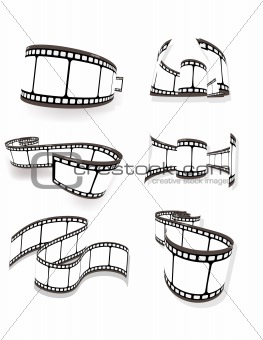 set of curved photographic film