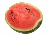Single slice of ripe watermelon.
