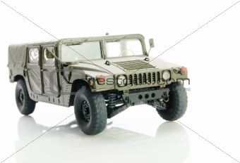 Isolated army vehicle
