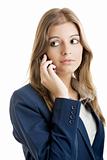 Business woman using a cell phone