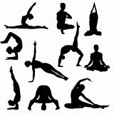 Yoga Poses Silhouettes
