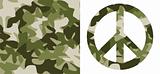 Camouflage pattern and Peace Symbol
