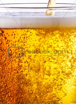 Pouring of beer