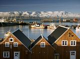 Seaport at Iceland in North Europe.