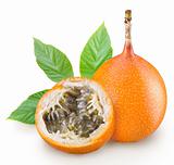 Passion fruit one a white background