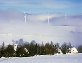 Wind power stations.