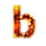 3d letter with glowing lights texture