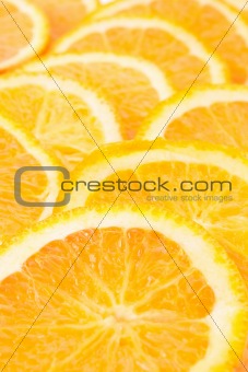 Many sliced oranges
