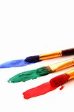paint brushes in color paint