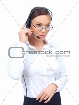 Woman in Headset