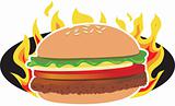 Flaming Hamburger