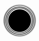 Circular button with metal frame