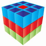 3d cube game shape