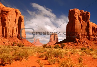 Framed Landscape Image of Monument Valley