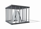 letter a in cage