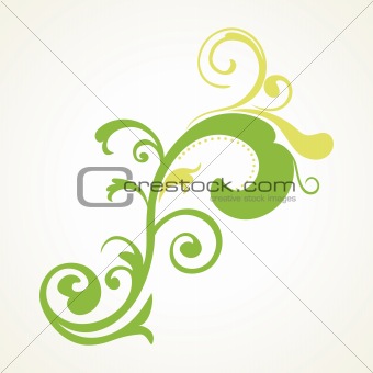 green floral pattern illustration