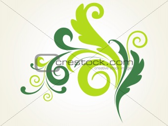 background with green floral