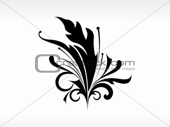 isolated black tattoo with background