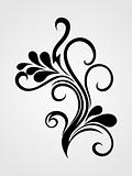 black floral pattern tattoo