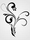 illustration of black floral tattoo