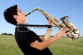 Man playing sax