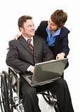 Disabled Businessman and Associate