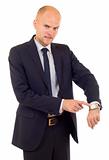 Businessman looking at  his watch