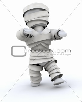 man in halloween mummy costume