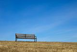 Empty Bench With Blue Sky