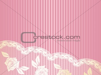 Pink and gold French lace background