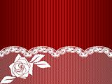 Red and white French lace background