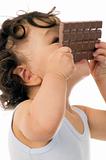 Child with chokolate.