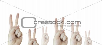 Hand sign.
