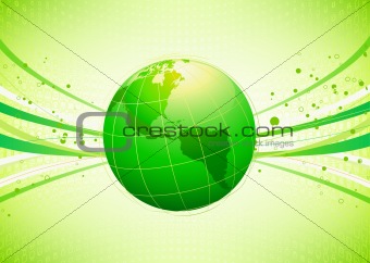  green abstract lines background