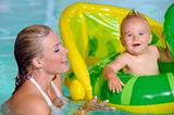 Mother and Child in a Swimming Pool