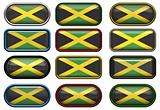 twelve buttons of the Flag of Jamaica