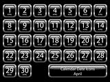 Calendar Icon Set - April